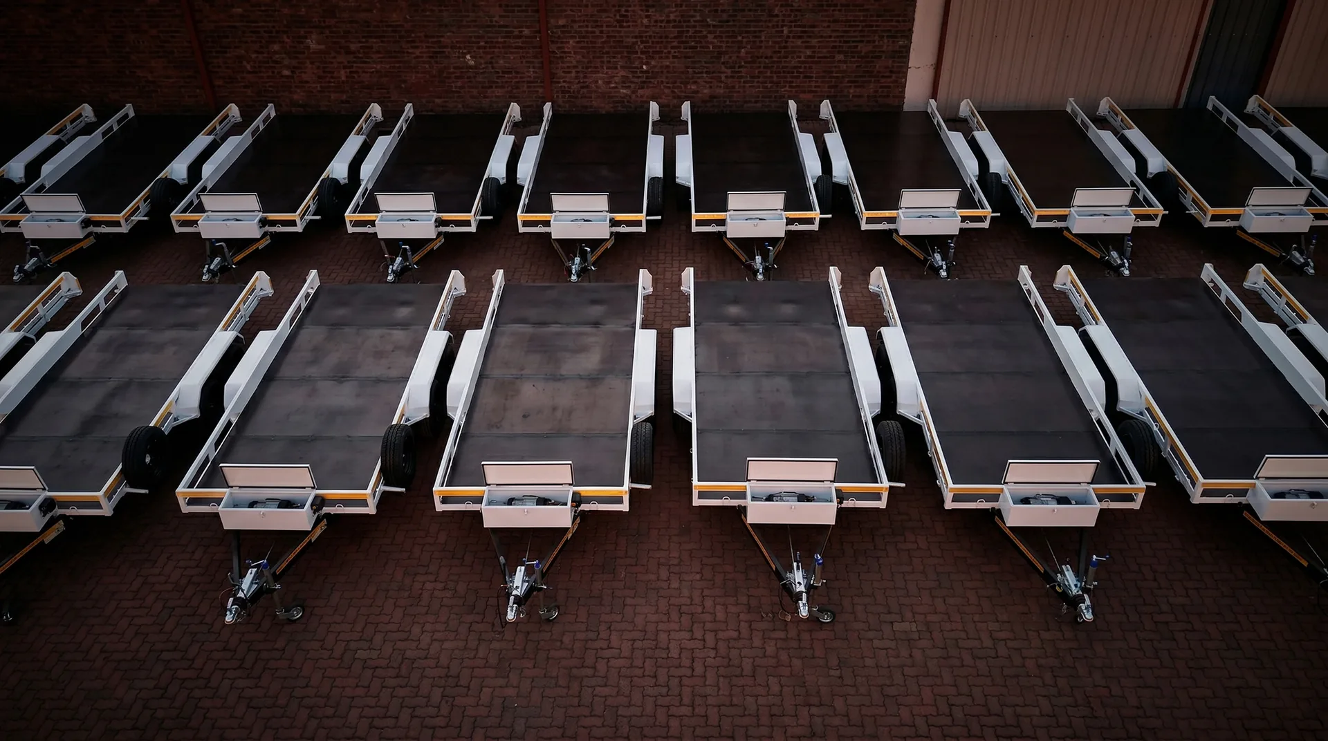 Platinum Trailers factory aerial view, Brits North West
