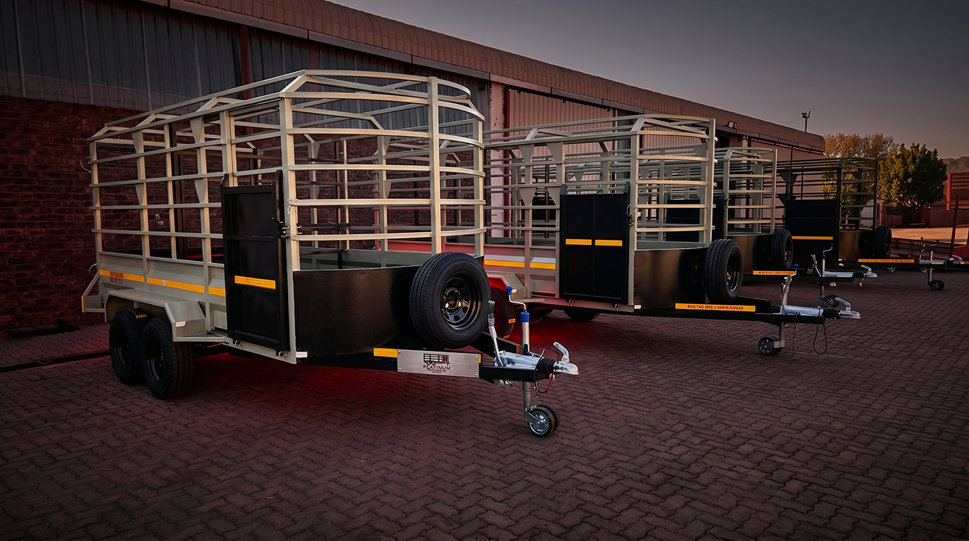 Platinum Trailers livestock trailers at factory